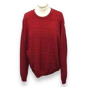 IZOD Vintage Mens Chunky Crewneck Knit Pullover Sweater, Red, Size XXL